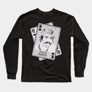 Retro Rollie Fingers 80s Card Style Long Sleeve T-Shirt